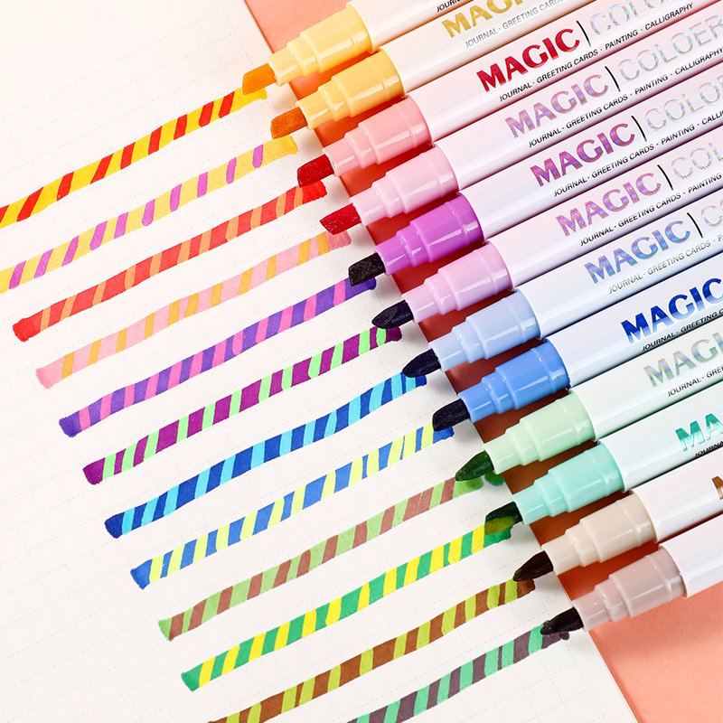 Pastel Highlighter Set Double Ended - Set di evidenziatori che cambiano colore