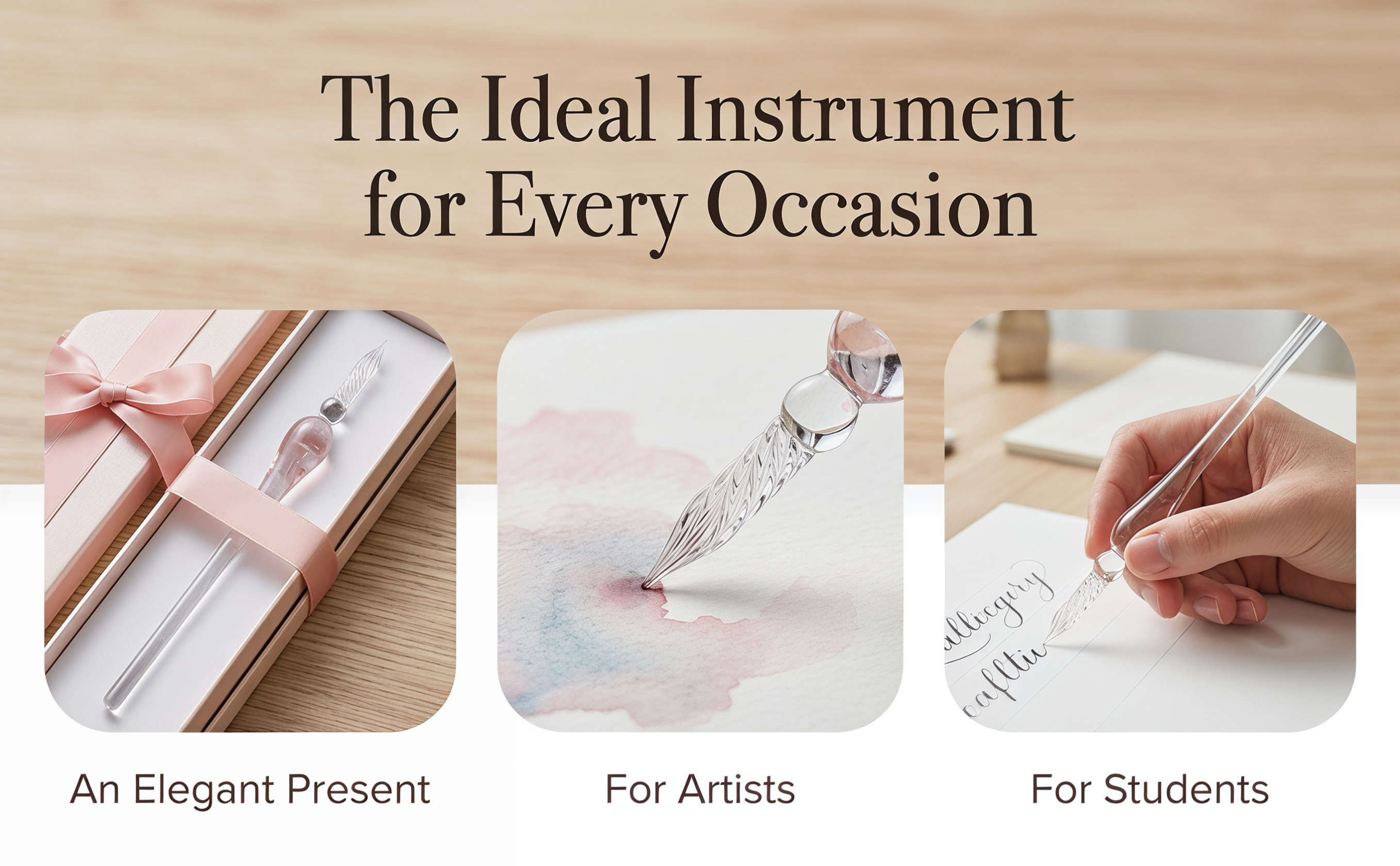 Writing Tools - Penna a Immersione in Vetro per