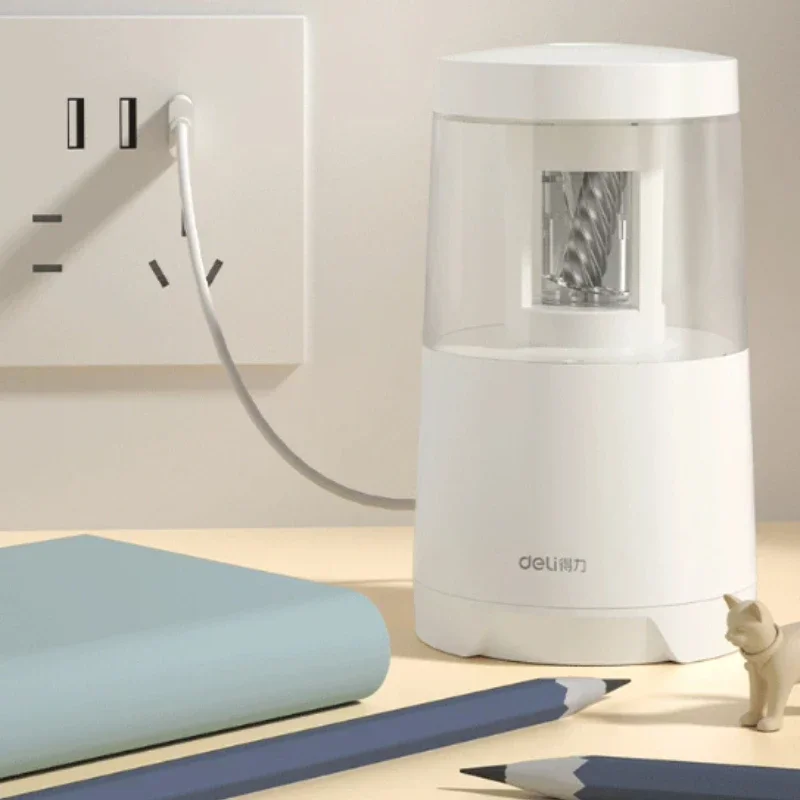 Electric Pencil Sharpener Usb - Temperamatite elettrico Deli, con doppia alimentazione,