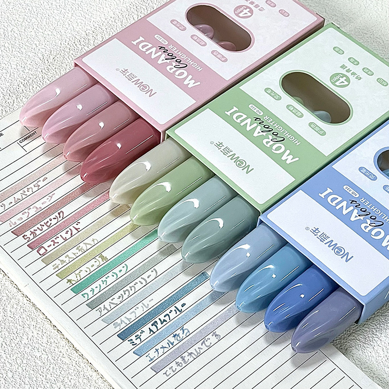 Pastel Highlighter Set Double Ended - 4 evidenziatori Morandi a doppia punta