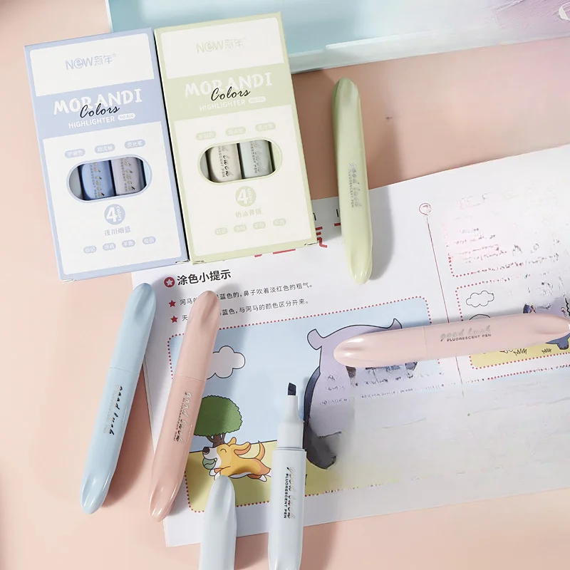 4 evidenziatori Morandi a dopp - Pastel Highlighter Set Double Ended recensione e prezzo
